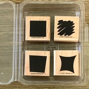 Stampin’ Up! Rubber Stamp Set Alpha Shadows Set of 4